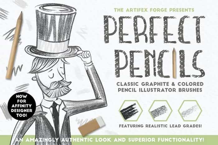 Pinceles de lápices para Affinity Designer e Illustrator