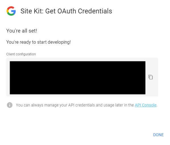 Introducir datos clientes Google Site Kit