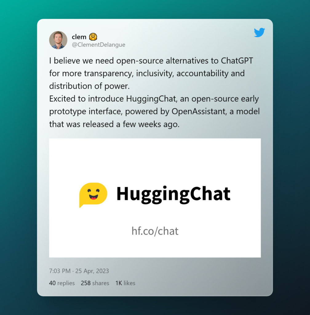HuggingChat alternativa open source a ChatGPT